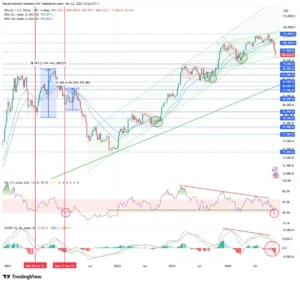 bitcoin weekly chart 2025 bear market started